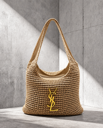 Ysaint Laurent Icare Hobo Rafia