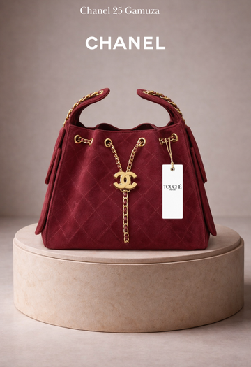 Chanel 25 Gamuza Bordo