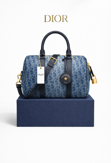 Baúl Dior Boston Oblique Denim
