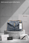 Ysan Laurent Lou Lou Puffer Denim