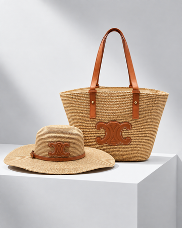 Celine Triomphe Rafia Set
