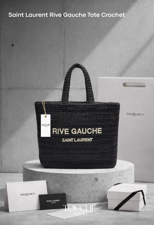Ysaint Laurent Rive Gauche Tote Crochet