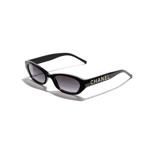 Chanel Rectangular Black Lentes-Sunglasess