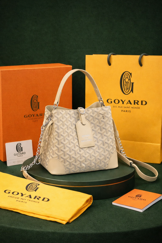 Bolso Goyard Petit Flot bucket Blanco