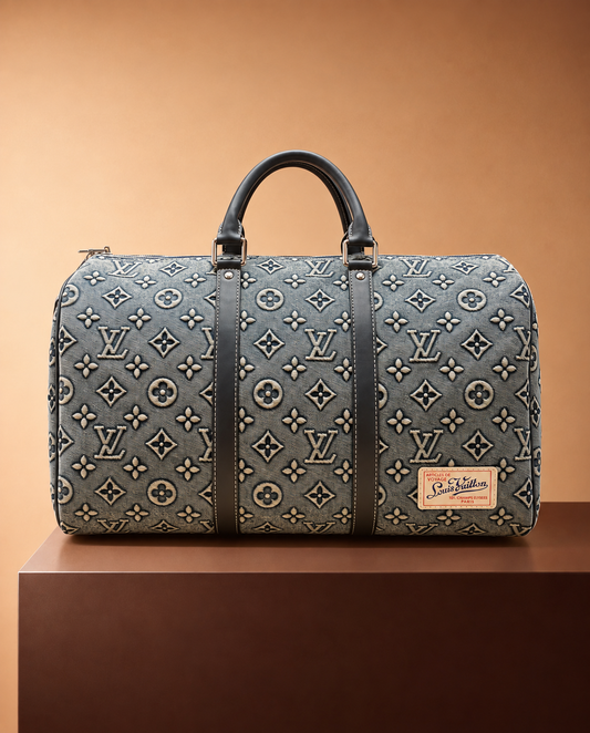 Louis Vuitton Keepall Azul Denim Monograma