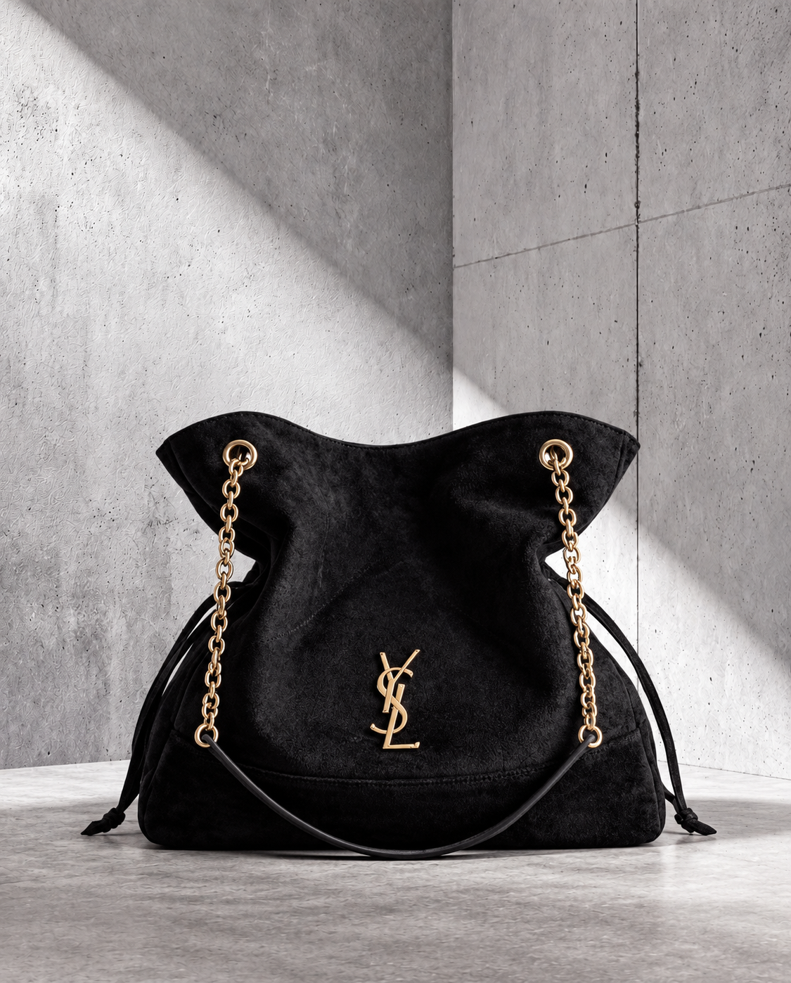 Ysaint Laurent Jamie Shopping Gamuza Negro