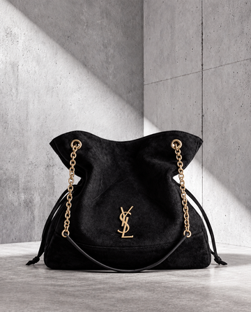 Ysaint Laurent Jamie Shopping Gamuza Negro