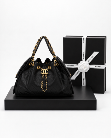 Chanel 25 Medium Negro