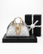 Chanel 25 Medium Plateado