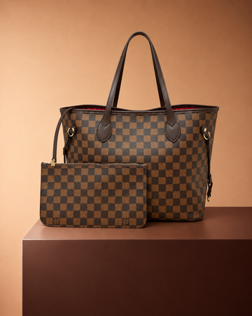 Louis Vuitton Neverfull Marrón Damier