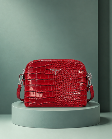 Prada Odette Rojo Cocodrilo