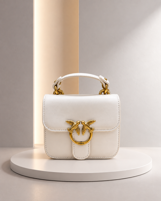 Pinko Love Bag One Top Handle Mini Blanca