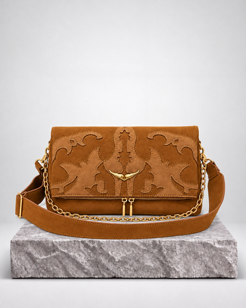 Zadig & Voltaire Rocky Western Suede Cognac