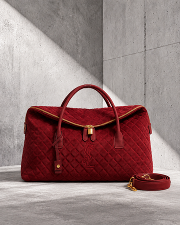 Ysaint Laurent Duffle Suede Bordó Gamuza
