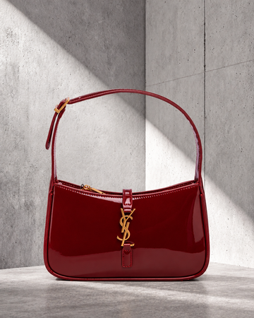 Ysaint Laurent Le 5 à 7 Supple Bordó Charol