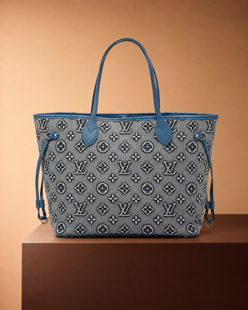 Louis Vuitton Neverfull MM Denim Monograma
