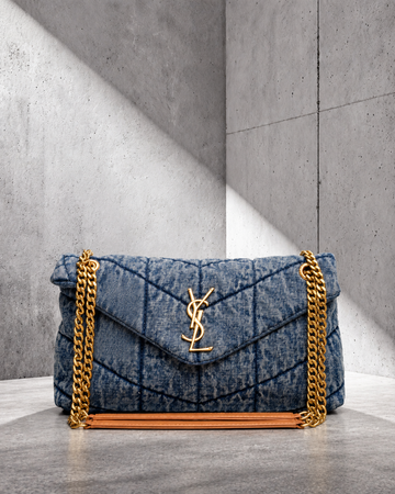 Ysaint Laurent Loulou Puffer Denim