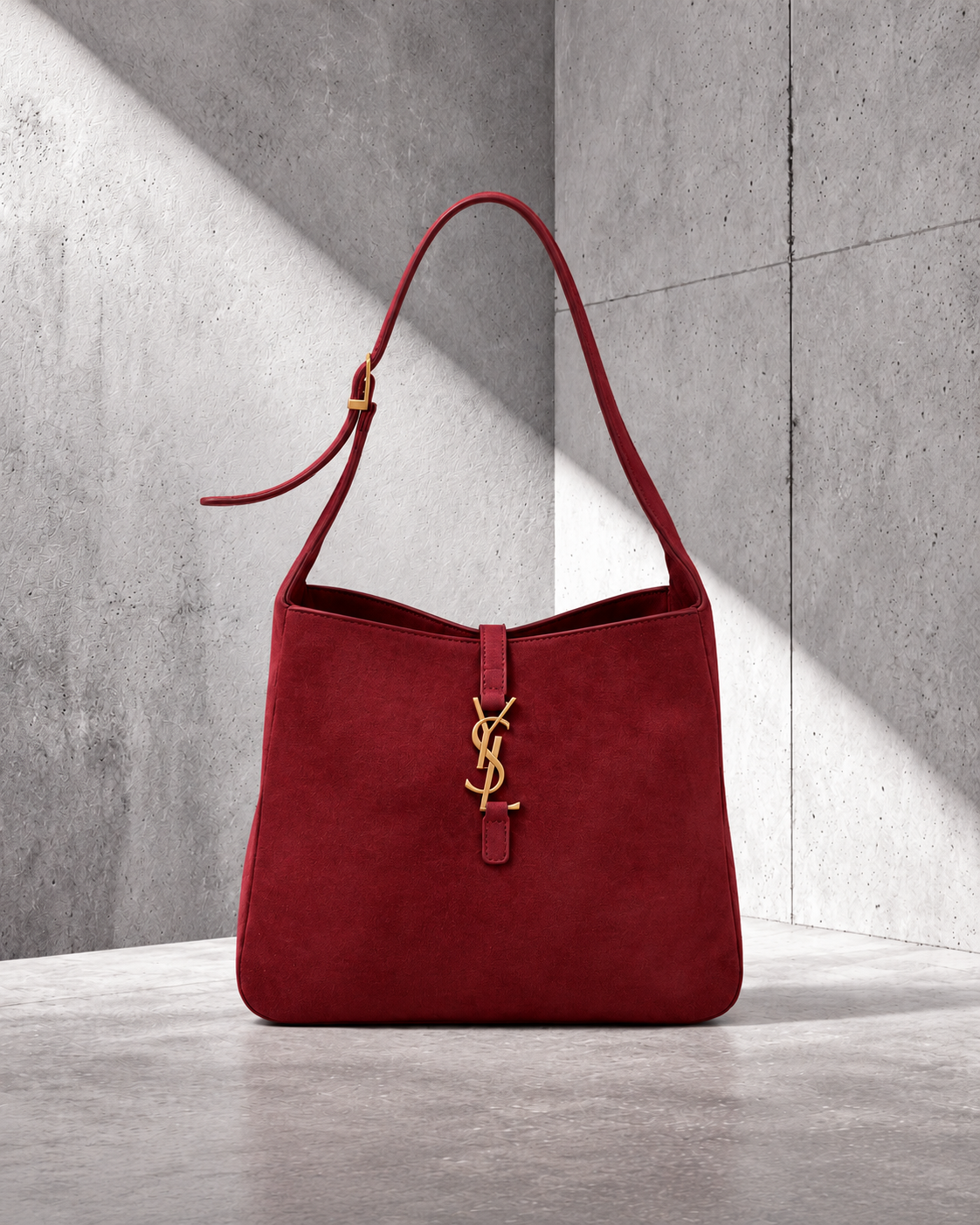 Ysaint Laurent Le 5 à 7 Supple Medium Bordó