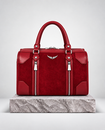 Zadig & Voltaire Sunny Medium Gamuza Bordó