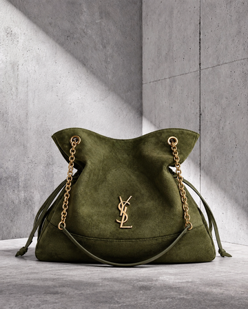 Ysaint Laurent Jamie Shopping Gamuza Verde
