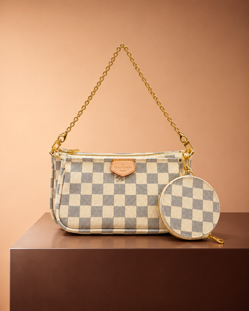 Louis Vuitton Multi Pochette Damier Blanco