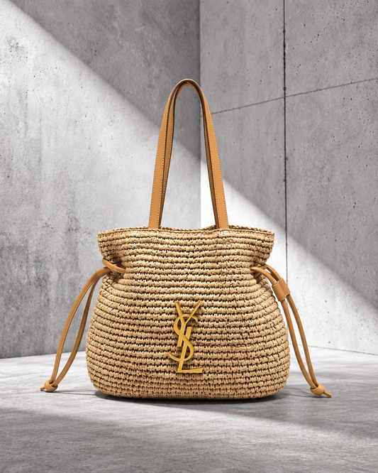 Ysaint Laurent Jamie Shopping Tote Rafia