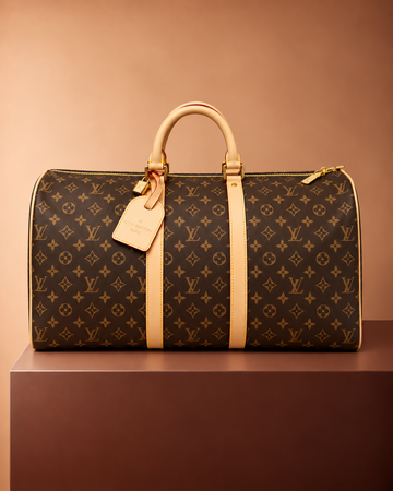 Louis Vuitton Keepall Bandouliere Beige Monograma