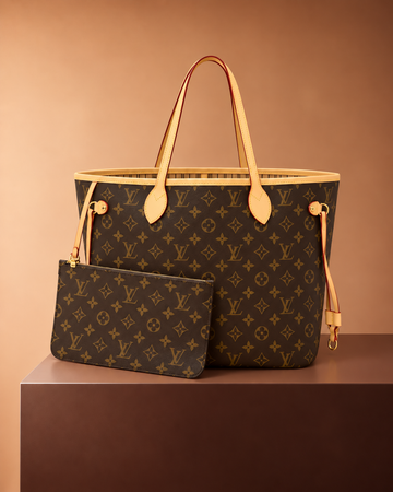 Louis Vuitton Neverfull MM Clásica Marrón Monograma