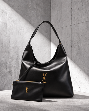 Ysaint Laurent Le 5 à 7 Maxi Hobo Negro