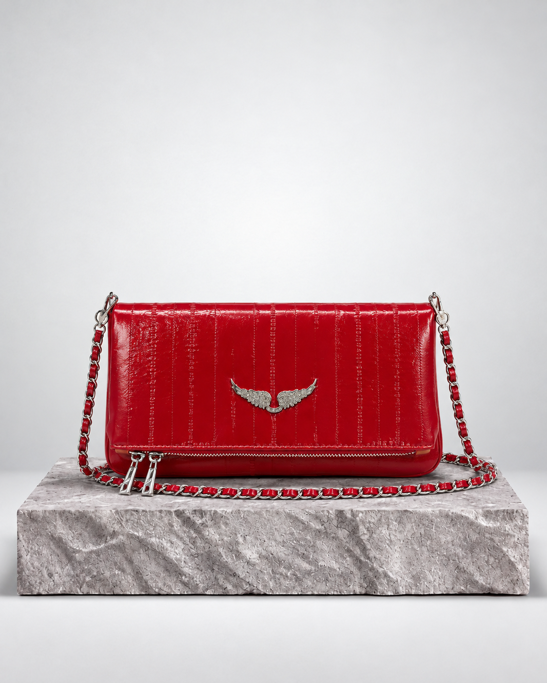 Zadig & Voltaire Rock Vintage Patent Rojo