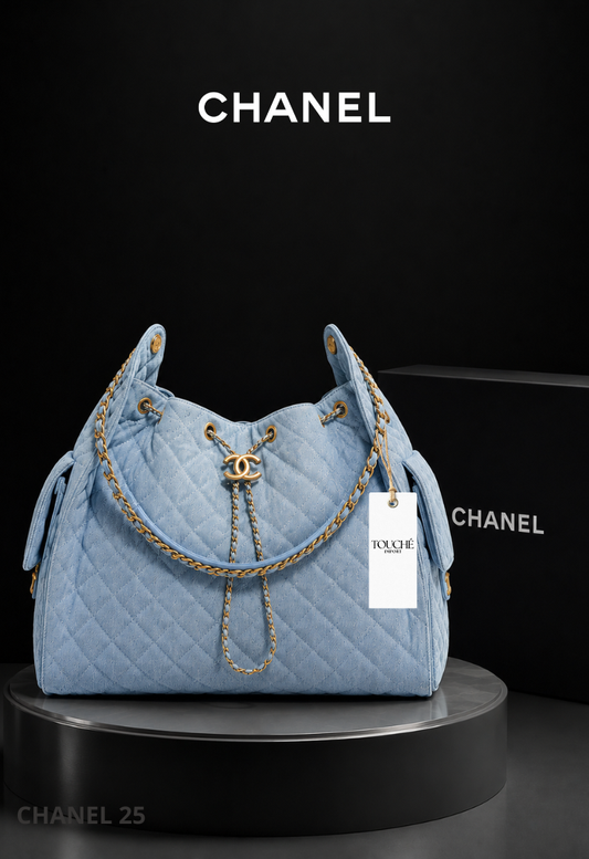 Chanel 25 Large Azul Denim