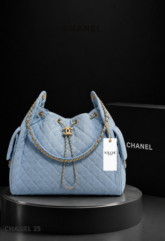 Chanel 25 Large Denim Celeste