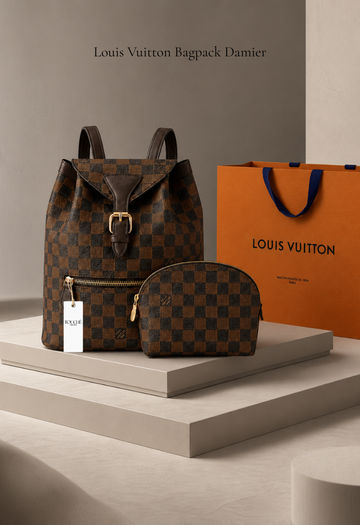 Louis Vuitton Bagpack Damier Set