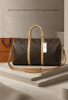 Louis Vuitton Viaje Keepall Bandouliere Beige Monograma