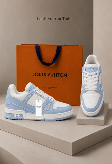 Louis Vuitton Trainer Blanco Celeste