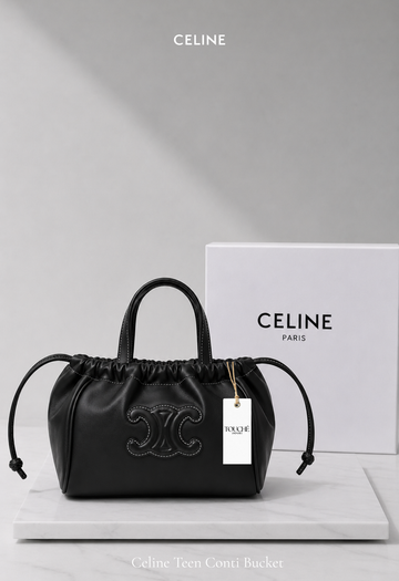 Celine Teen Conti Bucket Negro