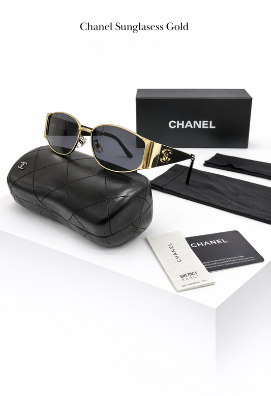 Chanel Sunglasess Gold Lentes-Sunglasess