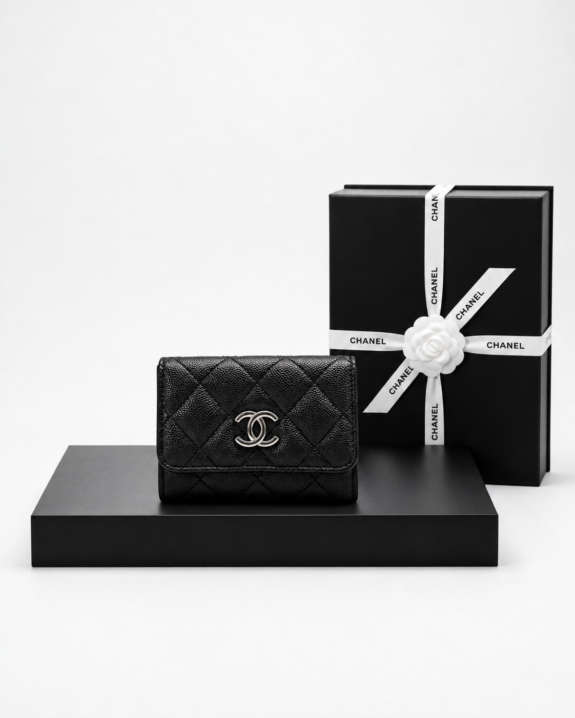 Chanel Wallet Mini Negro Acerado