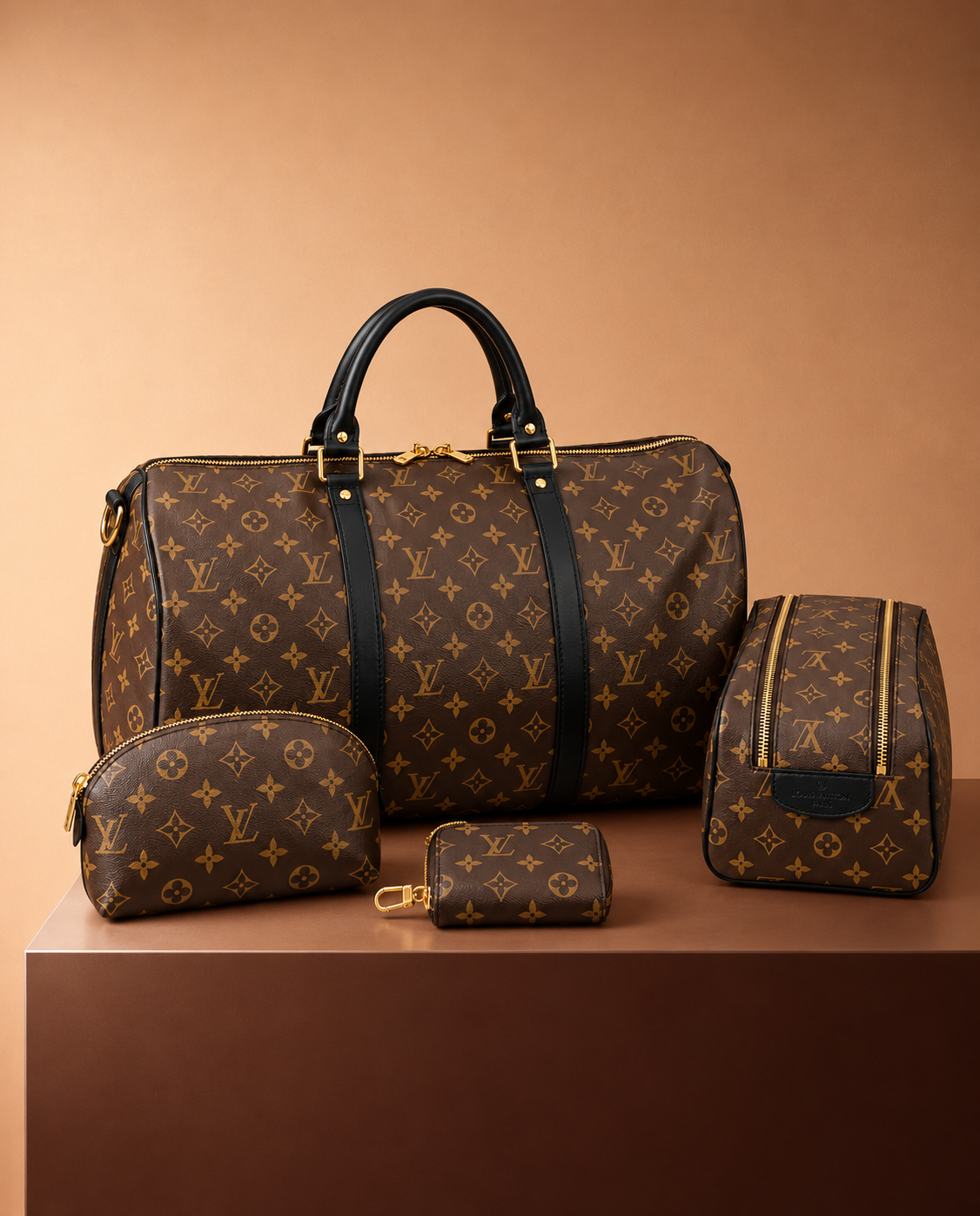 Louis Vuitton Set Keepall Monograma Macassar