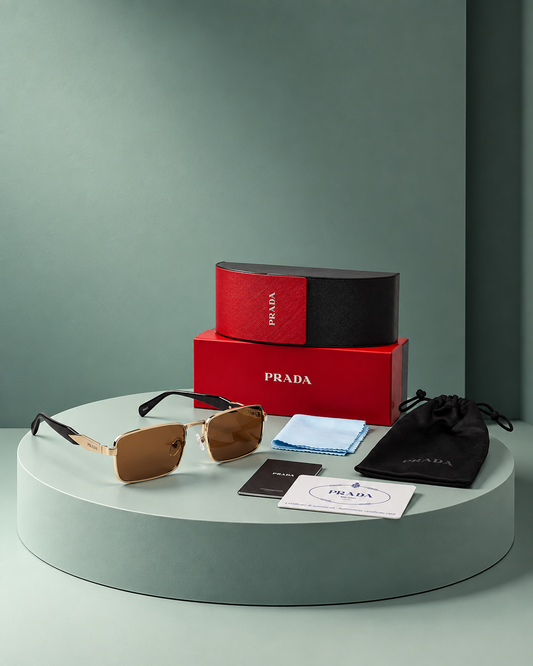Prada Symbole Rectangular Sepia