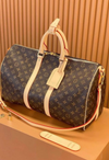 Louis Vuitton Viaje Keepall Bandouliere Beige Monograma