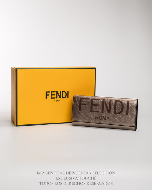 Fendi Wallet Rosa Plateado