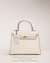 Hermès Kelly Blanco Cocodrilo