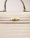 Hermès Kelly Blanco Cocodrilo