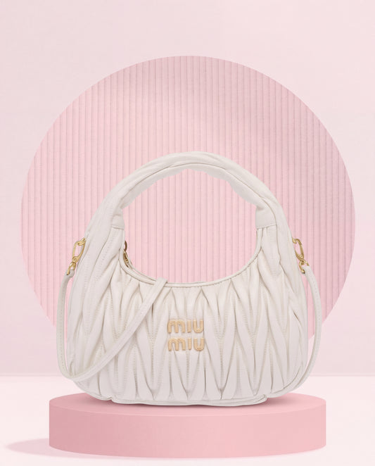Miu Miu Wander Hobo Mini Crudo Matelassé