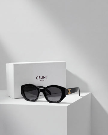 Celine Triomphe Negro Dorado