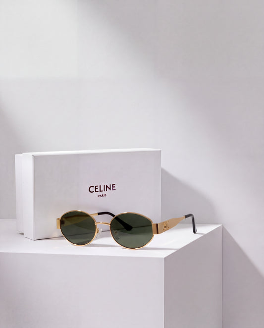 Celine Triomphe Oval Verde