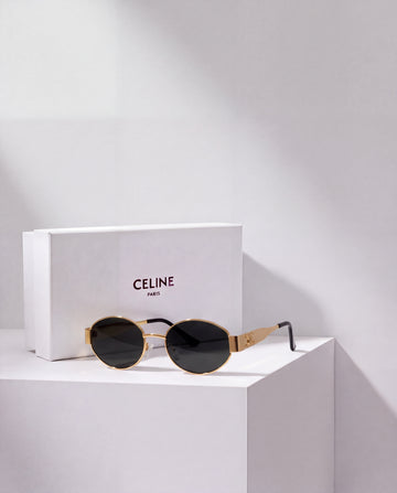 Celine Triomphe Oval Negro