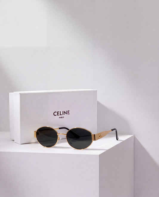 Celine Triomphe Oval Negro