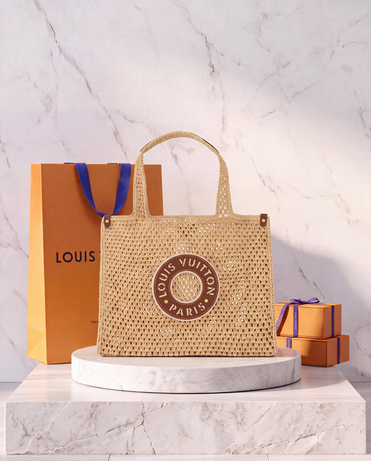 Louis Vuitton OnTheGo Natural Rafia